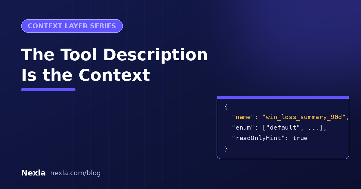 The Tool Description Is the Context