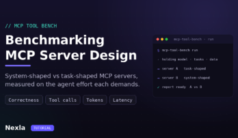 MCP Tool Bench benchmark cover: system-shaped vs task-shaped MCP servers