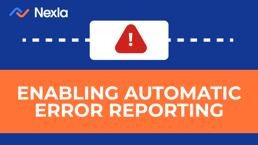 Automatic Error Reporting Nexla