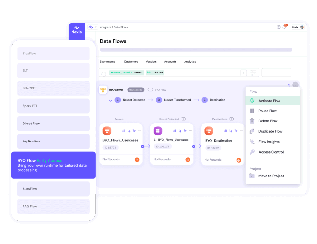 Nexla: Bring Your Own Integration (BYO)