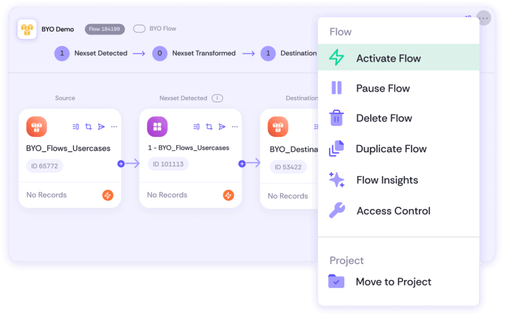 Nexla Automated Deployment Flow Execution Engines