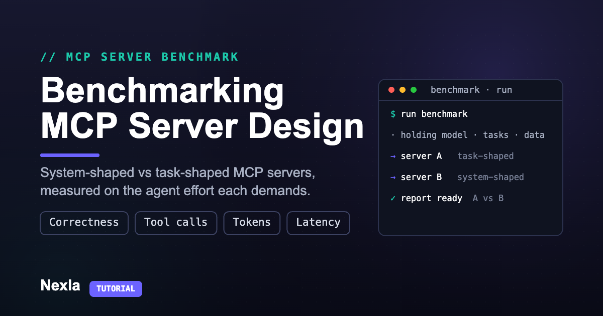 Benchmarking Nexla MCP server design: system-shaped vs task-shaped MCP servers