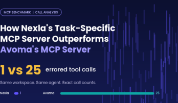 Avoma MCP server vs Nexla task-specific MCP server benchmark: 1 vs 25 errored tool calls